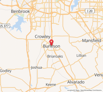 Map of Burleson, Texas