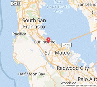 Map of Burlingame, California