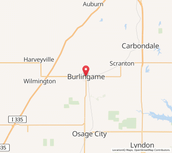 Map of Burlingame, Kansas