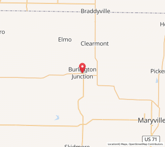 Map of Burlington Junction, Missouri