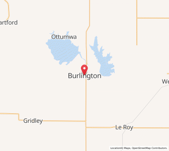 Map of Burlington, Kansas