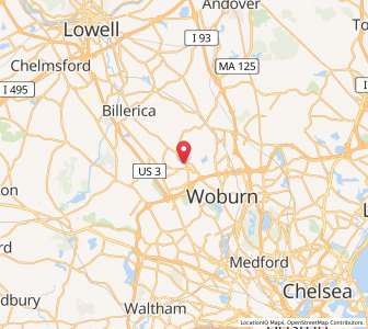 Map of Burlington, Massachusetts