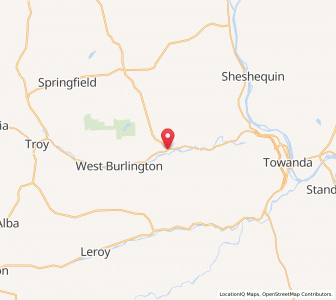 Map of Burlington, Pennsylvania