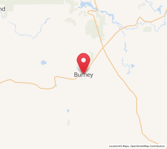 Map of Burney, California