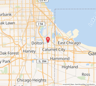 Map of Burnham, Illinois