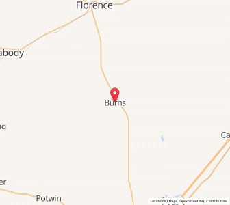 Map of Burns, Kansas