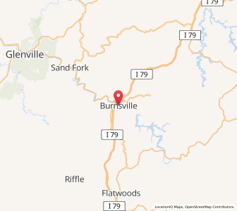 Map of Burnsville, West Virginia
