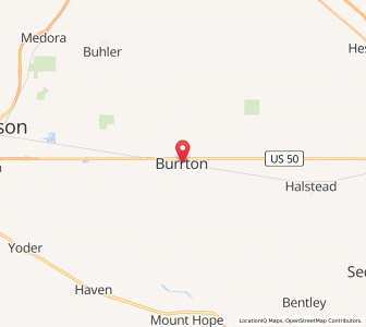 Map of Burrton, Kansas
