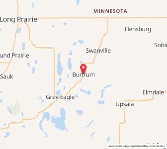 Map of Burtrum, Minnesota