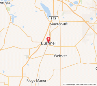 Map of Bushnell, Florida