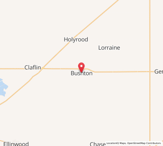 Map of Bushton, Kansas