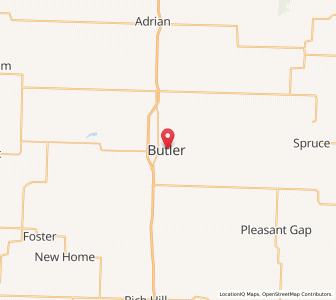 Map of Butler, Missouri