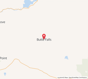 Map of Butte Falls, Oregon
