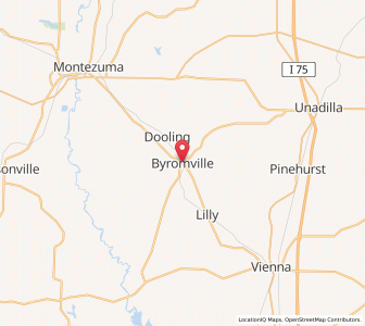 Map of Byromville, Georgia