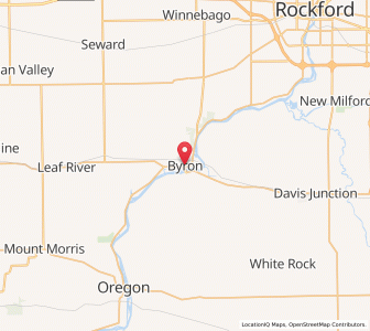 Map of Byron, Illinois