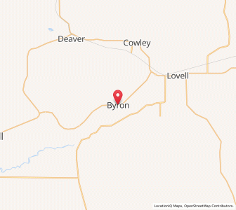 Map of Byron, Wyoming