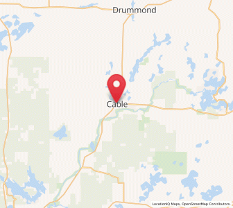 Map of Cable, Wisconsin