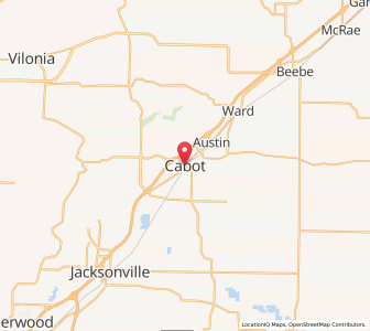 Map of Cabot, Arkansas