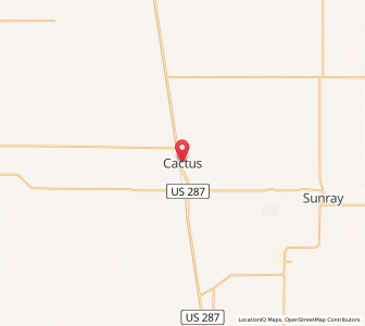 Map of Cactus, Texas