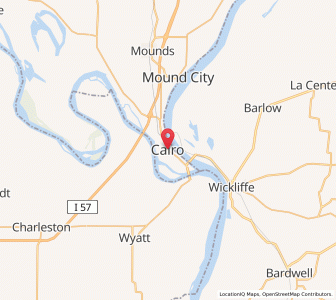 Map of Cairo, Illinois