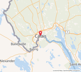 Map of Calais, Maine
