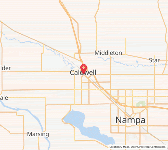 Map of Caldwell, Idaho