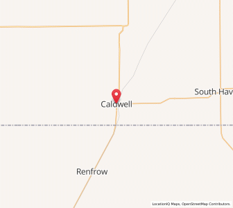 Map of Caldwell, Kansas