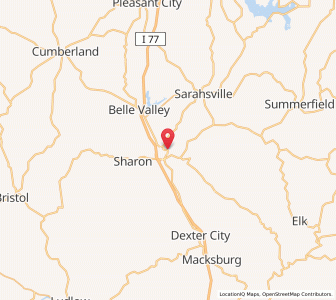 Map of Caldwell, Ohio