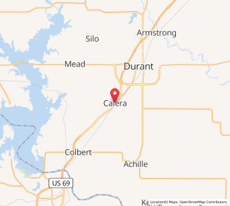 Map of Calera, Oklahoma