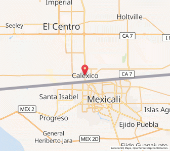 Map of Calexico, California