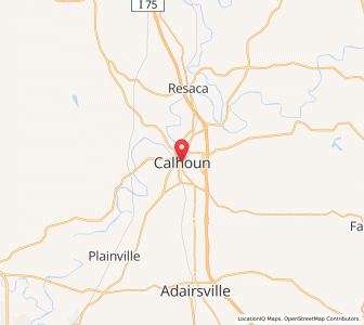 Map of Calhoun, Georgia