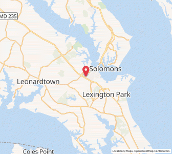Map of California, Maryland