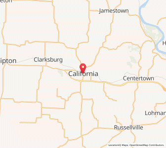 Map of California, Missouri
