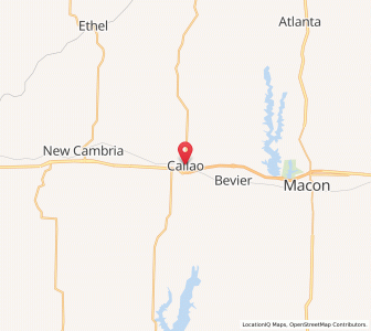 Map of Callao, Missouri