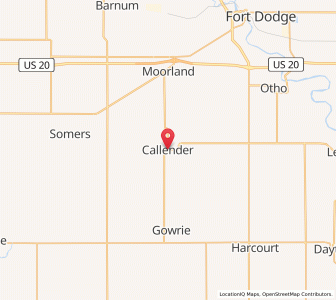 Map of Callender, Iowa
