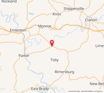 Map of Callensburg, Pennsylvania