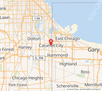 Map of Calumet City, Illinois