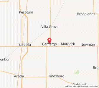 Map of Camargo, Illinois