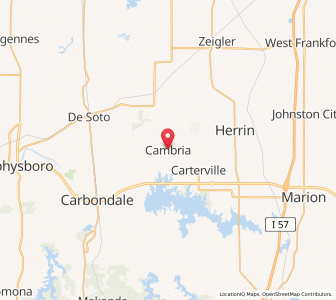 Map of Cambria, Illinois