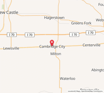 Map of Cambridge City, Indiana