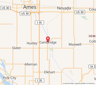 Map of Cambridge, Iowa