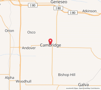 Map of Cambridge, Illinois