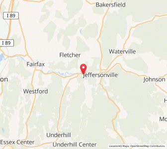 Map of Cambridge, Vermont