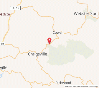 Map of Camden-on-Gauley, West Virginia