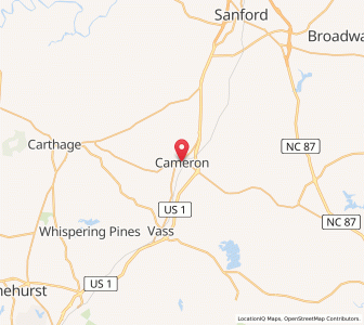 Map of Cameron, North Carolina