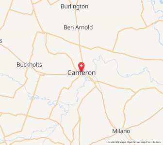 Map of Cameron, Texas
