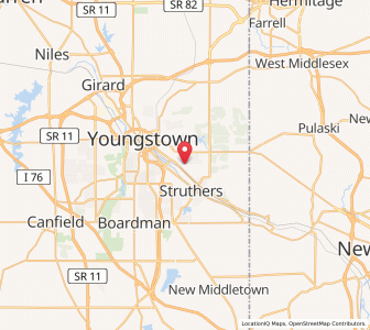 Map of Campbell, Ohio