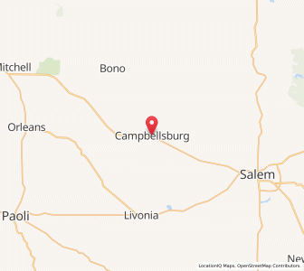 Map of Campbellsburg, Indiana