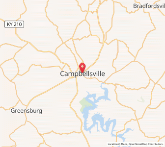 Map of Campbellsville, Kentucky