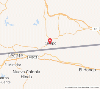 Map of Campo, California